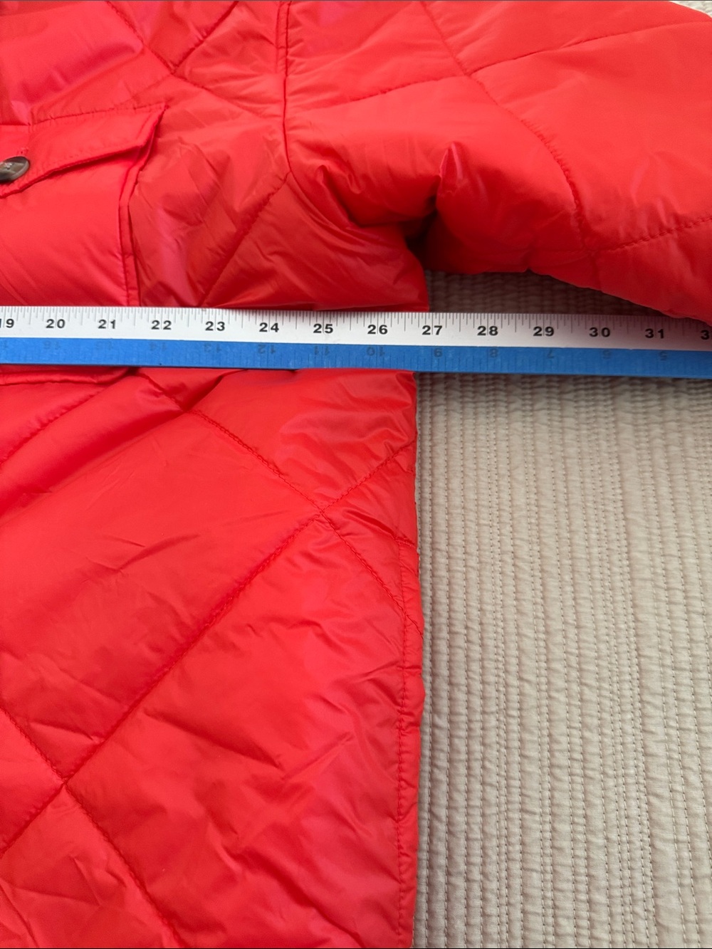 Aerie Orange Quilted Oversized Puffer Jacket with Faux Fur Collar - Picture 6 of 8